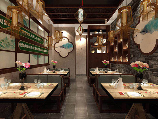 中式無(wú)錫餐廳裝修，魅力中國(guó)風(fēng)